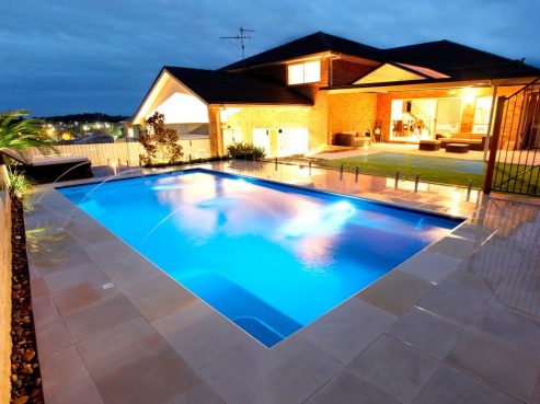 A beautiful X-Trainer pool at dusk