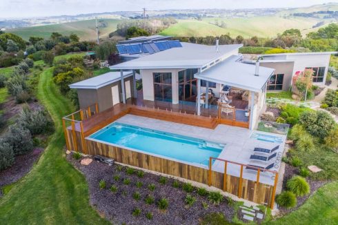 Fully above ground fibreglass swimming pool project