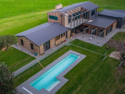 Fastlane lap swimming pool from above
