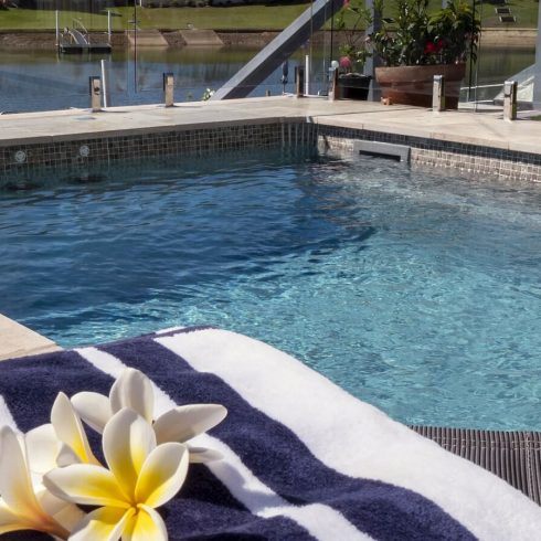 X-Trainer 5 8 fibreglass self cleaning pool Quartz colour Port Macquarie 4