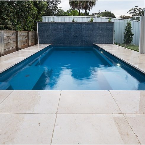 Mark Pollard Pools X Trainer 5.8 fibreglass pool Vercoe with water wall feature 4